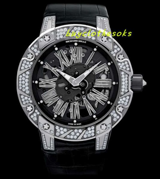 Designer de bracelet de haute qualité Luxury Men's Watch Classic Limited Edition RM033 Ultra-Thin Selfwinding Watch Hollow Self Winding Movement Sports Watch