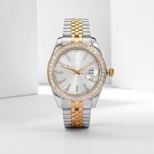 Relojes de pulsera de alta calidad 28/36/41 mm Automático de acero inoxidable Mujeres Diamante Muñeco Muñeco Diario Implaz de agua Montre