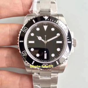 Moda Relojes de pulsera para hombres de alta calidad 40 mm 114060 Cerámica Beze Sin fecha Acero inoxidable Asia 2813 Movimiento Negro Mecánico Automático Relojes para hombre