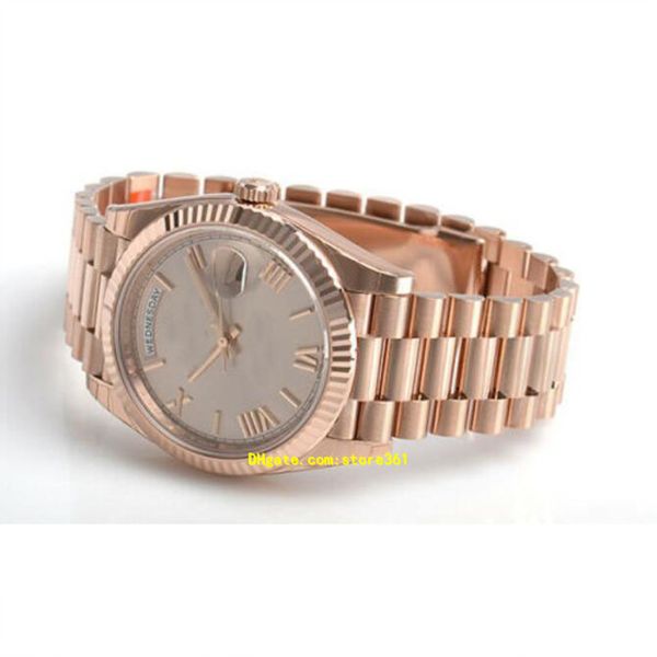 Relojes de pulsera de alta calidad con caja original Moderno Modern Men's Watches Día Día 228235 Presidente de 40 mm Gold Roman Dial Watch