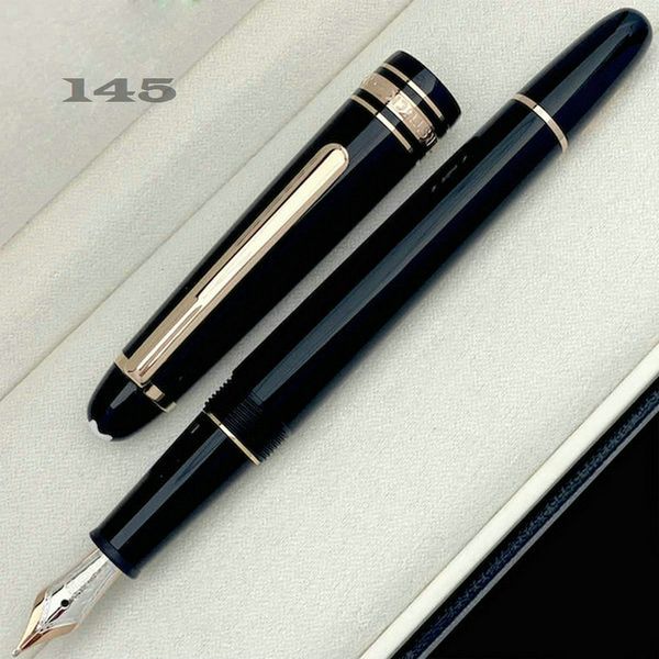 Stylos à encre en résine Msk 145, haute qualité, pointe 14K, stylo à bille fontaine, fournitures de bureau avec numéro