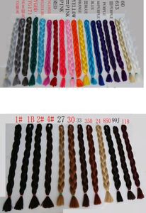 Haute qualité Xpression synthétique tressage cheveux 82 pouces 165 grammes couleur unique Premium Ultra Braid Kanekalon jumbo tresse cheveux Extensi9060765