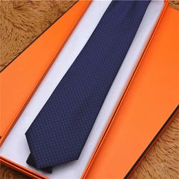 Cravate en soie teintée en fil de haute qualité marque cravate d'affaires pour hommes rayé cravates cadeau box282K
