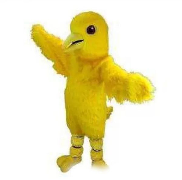 Costume de mascotte de poulet jaune de haute qualité Halloween fête d'anniversaire de noël robe de carnaval tenue d'accessoires complets
