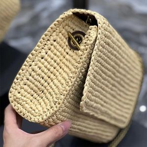 Sacs de créateurs de haute qualité sac de plage de paille de paille de luxe sac à main sac d'épaule sacré
