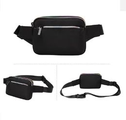 HOGE KWALITEITEN MANNEN Women Taille Bags Leather Sport Runner Fanny Pack Belly Taille Bum Tas Fitness Running Belt Jogging Pouch Achter Grid Bags #157