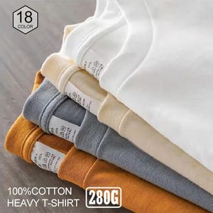 Hoge kwalitatieve oversized t-shirt voor mannen 280GSM zware T-shirt met korte mouwen vlakte