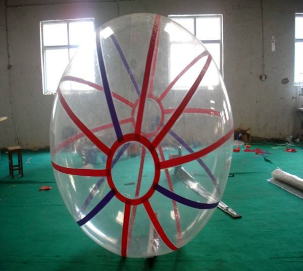 Bola para caminar sobre el agua de alta calidad Diámetro 2M 0,8 mm PVC transparente Bola Zorb duradera y dura Bola inflable para hámster para niños y adultos