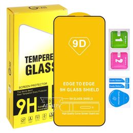 9D gehard glas telefoonschermbeschermer voor iphone15 14 pro max 13 12 11 XR XS 8 7 6 Samsung A03S a30S A20S A02S A22 met retailpakket