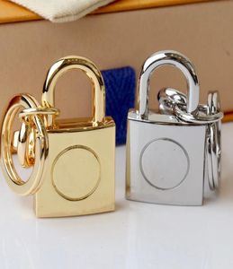 High Qualtiy Lock Desigen Keyring Holder Brand Gold Silver Keychain Designers Men Women Car Bag Key Chain met Box6128178