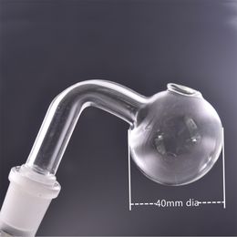 Tazones de aceite de vidrio de nuevo diseño de alta calidad Tubo de quemador de aceite de vidrio de 40 mm de diámetro 10/14/18 mm Tazones de vidrio masculinos Pipas para fumar para Dab Rig Water Bongs