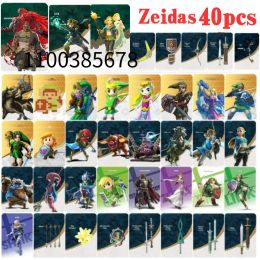 High Quanity 40pcs Zeldaes Card NTAG215 NFC BotW Set avec Skyward Sword Loftwing pour Link Breath of the Wild Forns Switch Games