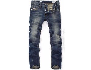 Haute qualité hommes bleu denim designer jeans déchirés de haute qualité pour hommes classiques rétro Jeans pour hommes