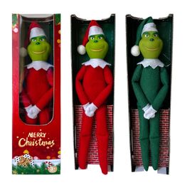 Hoge hoeveelheid 32 cm rood groen pop knuffels kerstversiering hangende monster elf poppen zacht gevulde pop kerst kerstboom decoratie voor kinderen geschenken