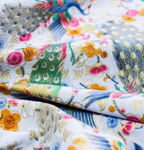 Hoge hoeveelheid Kimono stof Japanse stijl Gebronsde paarse stof voor DIY jurk en Thuis textiel TJ869244050526
