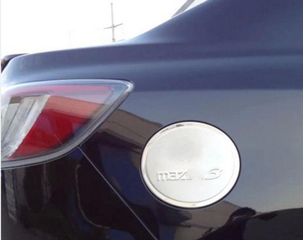 Livraison gratuite! Couvercle de décoration de réservoir de gaz de voiture en acier inoxydable de haute qualité, autocollant de protection de réservoir d'huile, bouchon de réservoir de carburant pour Mazda 3 2005-2014