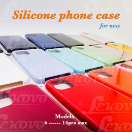 Étuis de téléphone portable en silicone avec logo officiel de haute qualité pour 15 pro max / 15pro / 15/14 / 14pro S23 / S22 en option avec emballage de vente au détail