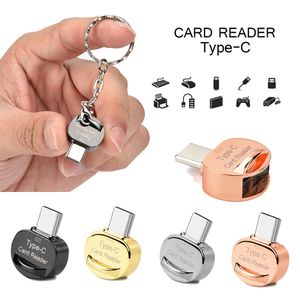 Mini tipo-C USB3.1 Micro SD TF Lector de tarjetas de memoria Adaptador OTG conector USB C