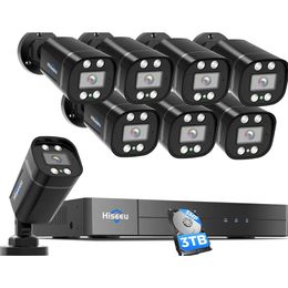 3TBH haute résolution DDHI SeeU3K 8C HWI REDSE SEACTY CAME SYSTÈME avec véhicule détection humaine, CCTV à domicile, 5MPH 265 DVR, extérieur / intérieur, accès à distance