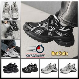 High Rise Popular Dikke Soled Dad Shoes Women Nieuwe China-Chic veelzijdige casual sneakers dames veter-upgrootte35-44 Zomer Spring herfst Clunky Sneaker Sliver 2024