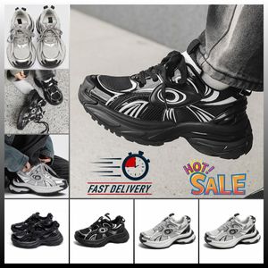 Hoogbouw populaire dikke dikke dad schoenen vrouwen nieuwe china-chic casual sneakers veter s herfst onhandige sneaker sliver paar gemengde kleur 2024 lederen jongen meisje