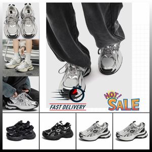 Chaussures de papa à semelles épaisses populaires Femmes Nouvelles baskets décontractées de Chine-Chic Sneakers Femme-Up Femme 35-44 Summer Summer Automne Clunky Sneaker Sliver 2024 Couple