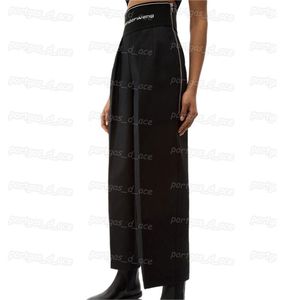 Pantalon féminin de grande hauteur Conception de fermeture à glisse