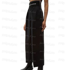 Pantalon de grande hauteur Pantalon Side Zipper Design droit pantalon de rue décontracté Pantalon féminin 330o