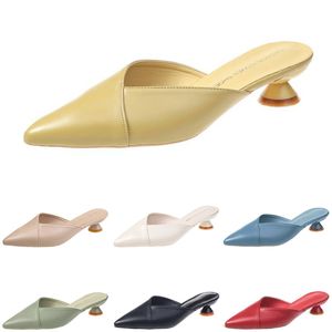 High Sandals Fashion Talons femmes Slippers Chaussures gai triple blanc noir rouge jaune jaune couleur 53 213