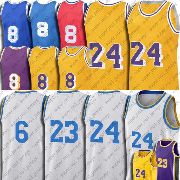 23 6 LBJ King Russell 0 Westbrook Jersey Basketball Carmelo 7 Anthony 3 Davis Maillots Black Mamba Retro New City Uniform 75th Anniversary N5gad1195gh