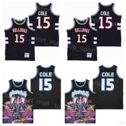 Middelbare school basketbal 15 Jermaine Cole Jerseys Terry Sanford Shirt Uniform MERK X 15 DREAMVILLE Teamkleur Marineblauw Zwart Moive HipHop College Gestikt Vintage