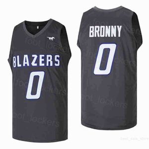 Maillots de basket-ball du lycée SIERRA JAME BRONNY 0 Moive University Pull pour les fans de sport Broderie et couture ALTERNATE Black Team Retro Respirant Uniforme