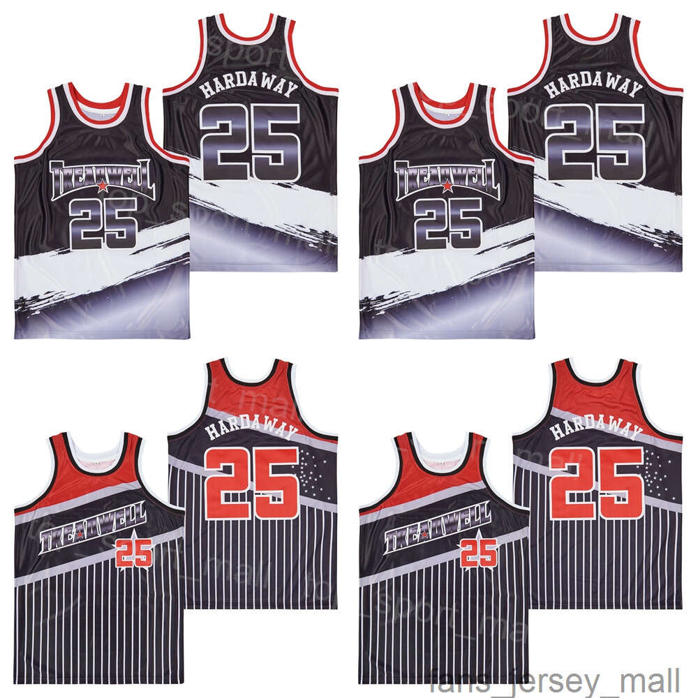 High School Basketball Treadwell Penny Hardaway Jersey 25 Koszulki Pinstripe Black Moive Hiphop College University University Pullover Sale oddychający mężczyzn