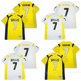 High School Bullis Football 7 Dwayne Haskins Men Jerseys Moive Yellow White Team Borduurwerk Sport Ademvol college pullover Retro University Hiphop -uniform