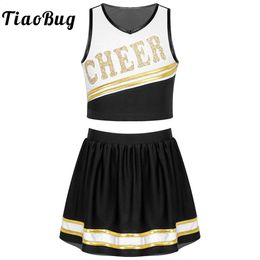 High School Cheer Leader-kostuum voor meisjes Halloween-outfit Cheerleading Uniform Carnaval Party Cosplay Fancy Dress Up-kleding 240305