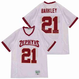 High School Football Whitehall 21 Saquon Barkley Jersey College Moive Ademend team Wit Pure Cotton Retro pullover borduurwerk naaien voor sportfans Hiphop