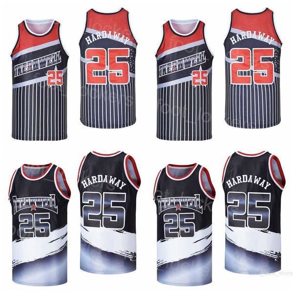 Lycée Penny Hardaway Treadwell Jerseys 25 Basketball Shirt Team Pinstripe Black Moive HipHop College Stitched University Pull Respirant Vintage Man