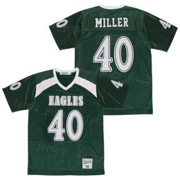 High School Valley Ranch Jersey Football 40 Von Miller pullover Moive voor sportfans Team Brown Sewing en gestikte ademende pure katoenen Hiphop College Hiphop
