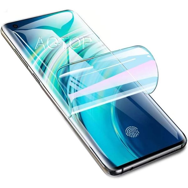 Película protectora de hidrogel premium de alta sensibilidad para iphone Samsung Protectores de pantalla de TPU suaves transparentes Cobertura total Clear HD