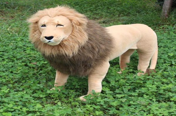 Haute simulation grand animal en peluche debout tigre lion léopard cadeau d'anniversaire enseignement pographie accessoires maison showroom déco DY53747926