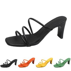 Pantoufles hautes talons sandales de mode femmes chaussures GAI Triple blanc noir rouge jaune vert marron Color61 56