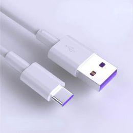Câble USB de type C USB à haute vitesse pour Samsung S20 S9 S8 Xiaomi Huawei P30 Pro Mobile Phone Téléphone de charge en couleur blanche