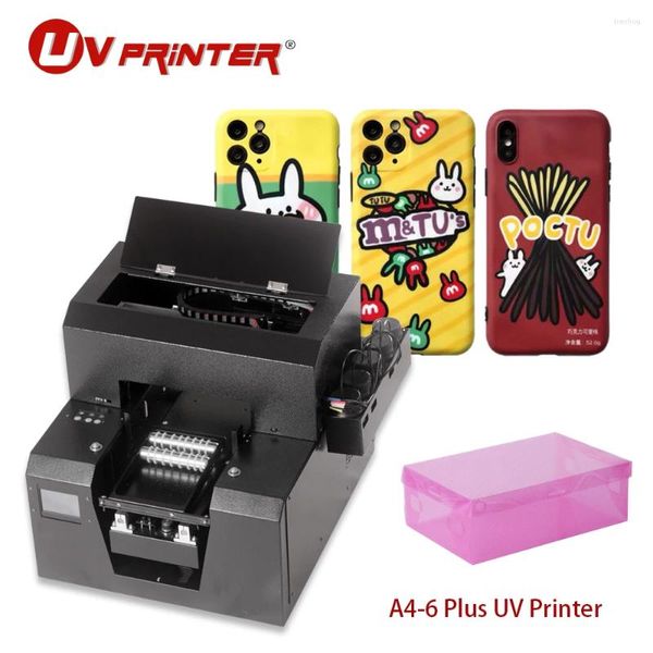 Imprimante cylindrique UV à haute vitesse A4 pour la bouteille de coquille de téléphone mobile à l'aide de la tête imprimée L800 Prince haute définition