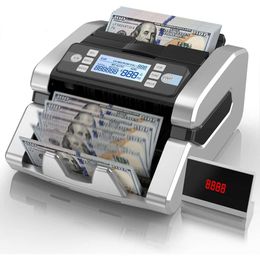 Máquina contra el dinero de alta velocidad con detección de falsificación UV/MG/IR/MT/DD, recuento de facturas de valor USD/EUR - cuenta 1300 billetes/minuto