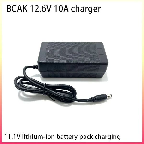 Cargador de batería de litio BCAK de alta velocidad 12.6V 10A con enchufe para cargador de polímero de 11.1V para baterías de respaldo de la cámara del automóvil de la aeronave