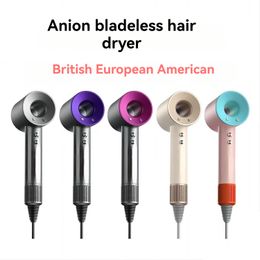 Secador de cabello sin ceño de alta velocidad, europeo, estadounidense, versión estándar británica de productos de iones negativos de alto grado