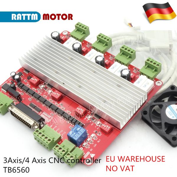 Optocoupler à grande vitesse TB6560 Conducteur de moteur pas à pas 3axis ou carton de contrôleur CNC à 4 axes DB25 Bable