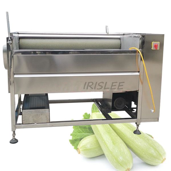 Linea di produzione ad alta velocità di lavatrice a rulli per frutta e verdura Macchina per la pulizia commerciale Peeling All-In-One