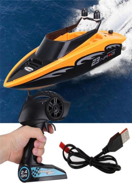 Bateau radiocommandé à grande vitesse, 24GHZ, 4 canaux, télécommande, bateau de course RC, jouets électriques, jouets RC pour enfants, cadeaux 8568879