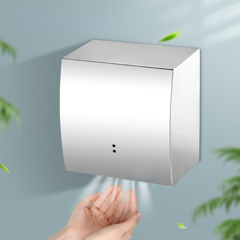 Rostfritt rostfritt stål palmhand jet torktumlare kommersiell automatisk sensor väggmonterad el badrumskropps torkare